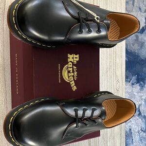 Dr. Martens Black Leather Men's Oxfords